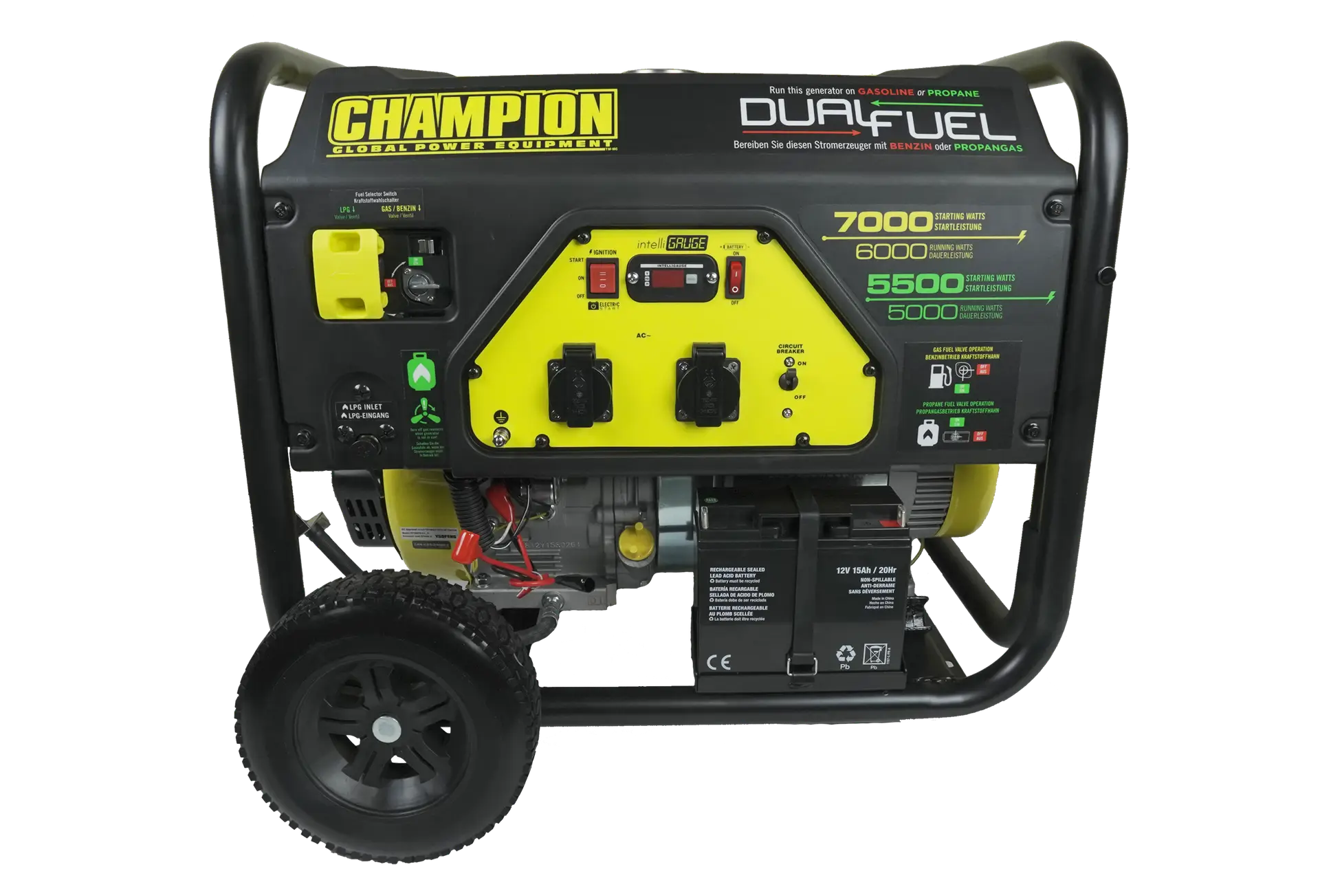 Champion-CPG7500E2-DF-EU_pic-01 Champion 7000 W LPG kahe kütusega generaator - Image 1