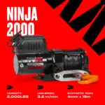 Ninja 2000 Electric Winch 12V – With Synthetic Rope - Image 7