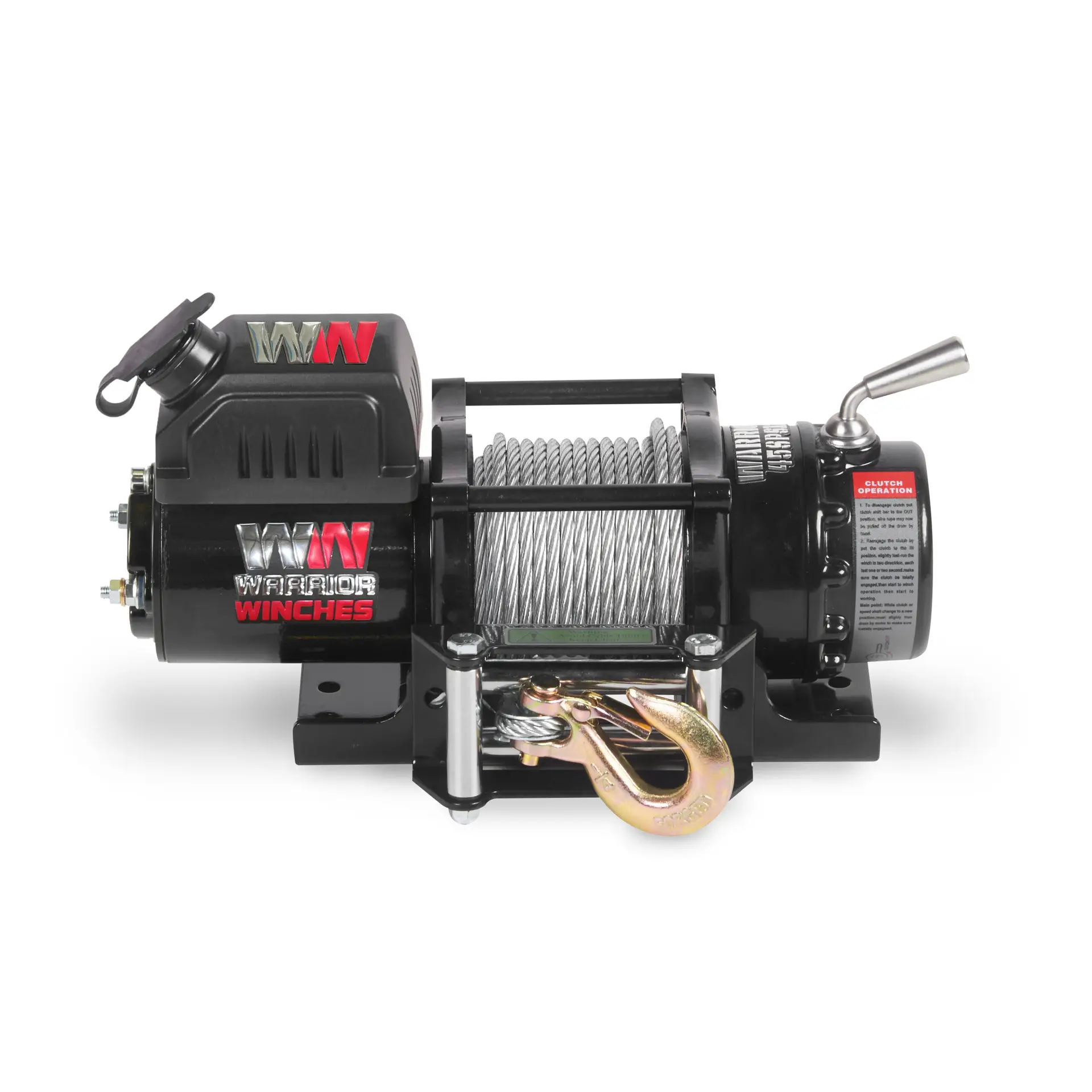 Warrior_Ninja_45SPS_front(r) Ninja 4500 Electric Winch 12V – With Steel Cable - Image 1