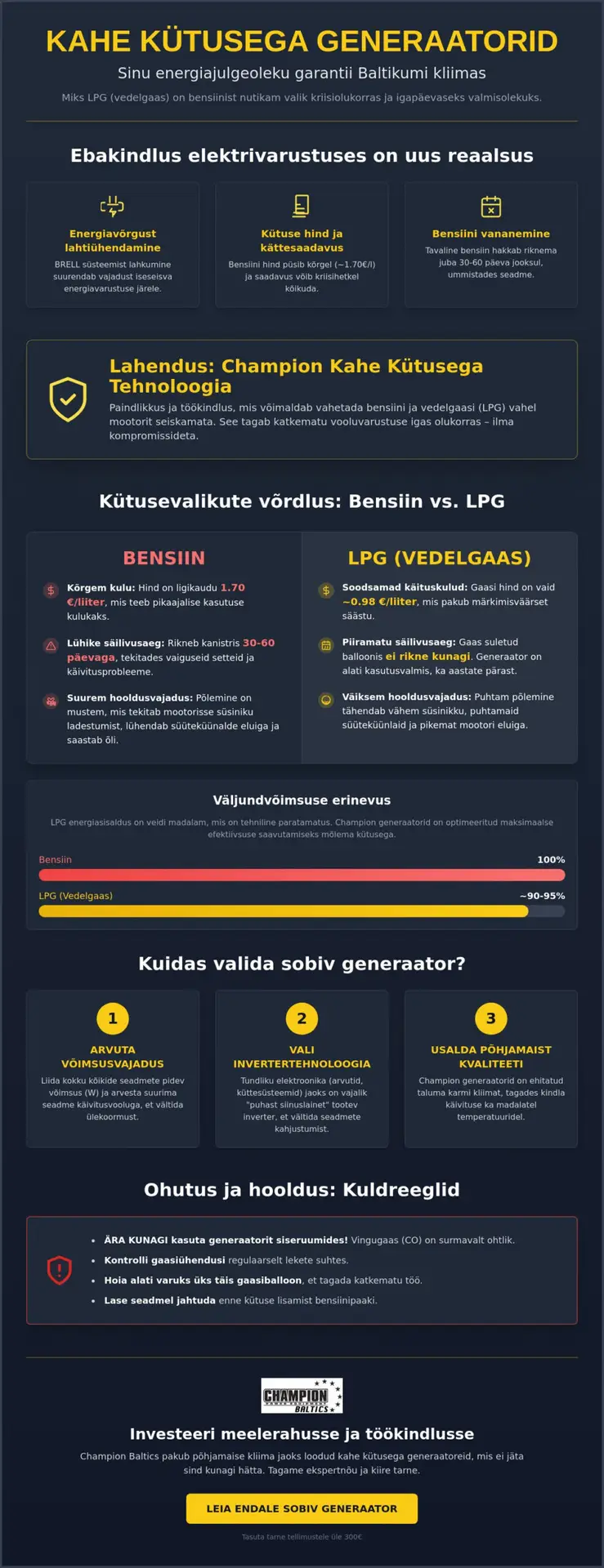 Kahe kütusega generaatorid Baltikumis: Täielik juhend dual fuel tehnoloogia ja eelisteni