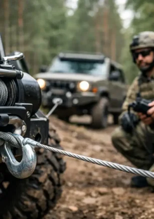 Integrated Safety Features for Tactical Use of Winches