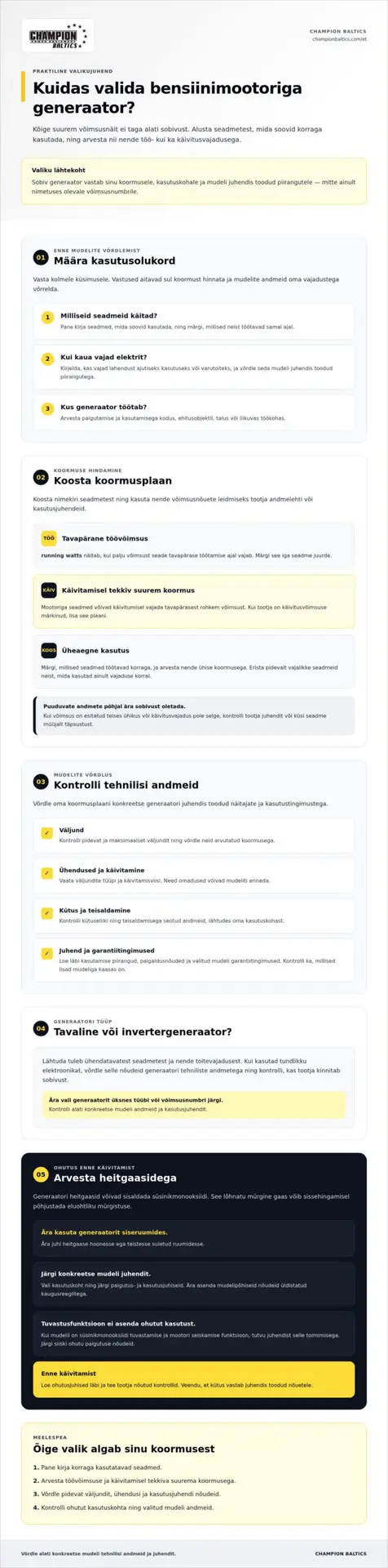 Bensinelverk: kuidas valida bensiinimootoriga generaatorit?