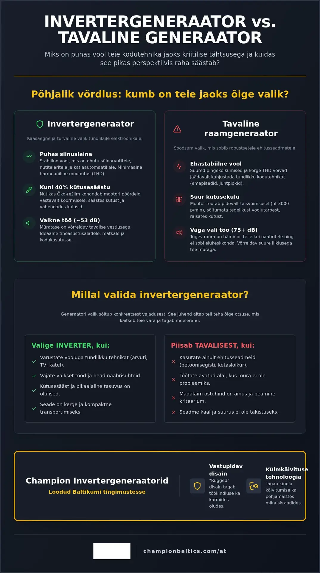 Kas invertergeneraator on Eestis investeeringut väärt?